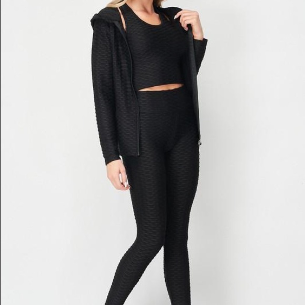 Tik Tok Leggings 3 Piece Set in Black